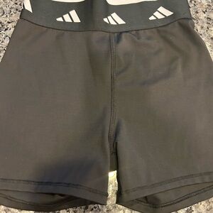 adidas Black and Gray Techfit Compression Shorts